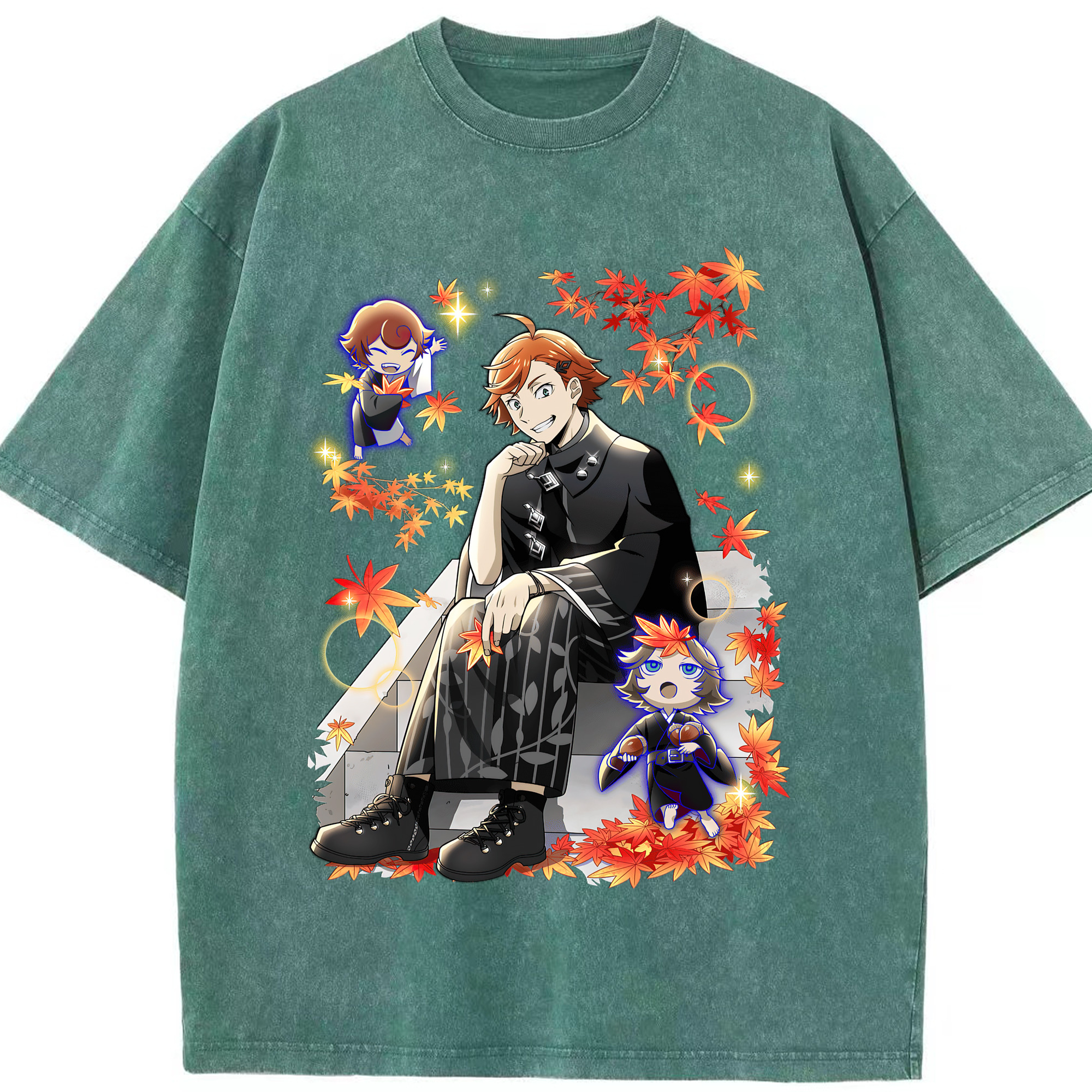 （画像用） 文豪ストレイドッグス Bungo Stray Dogs 綿100% ヴィンテージ風 半袖Tシャツ（フロントプリント）